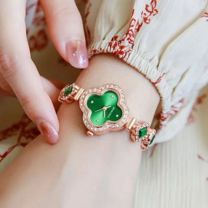 Luxury Quartz Watch with Diamond Bracelet