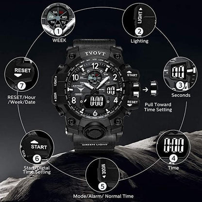 Luxury Men’s Dual Display Sports Watch