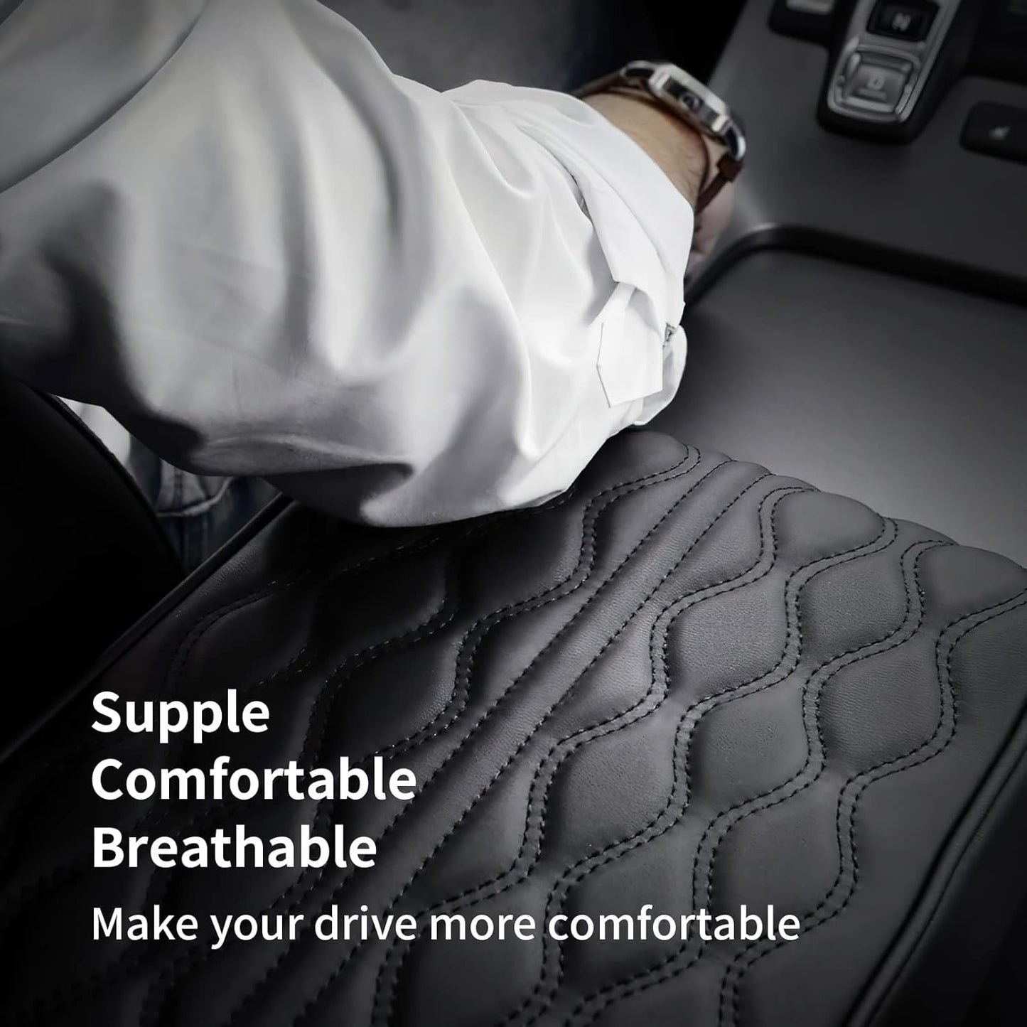 Premium Leather Armrest Cover – Protect, Enhance & Comfort Your Drive