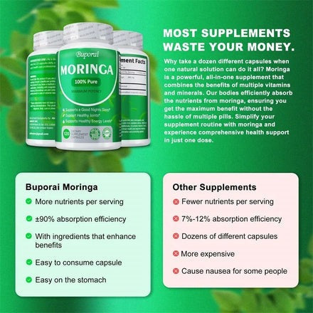 Moringa Capsules – Natural Energy, Immunity & Libido Support