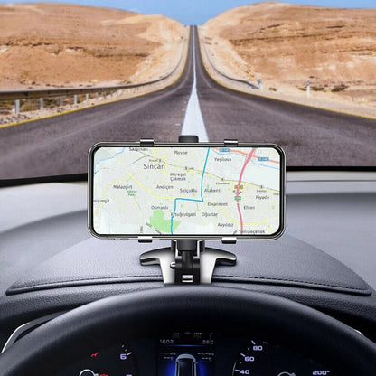 Universal 360° Rotating Car Phone Holder – Dashboard & Rearview Mount